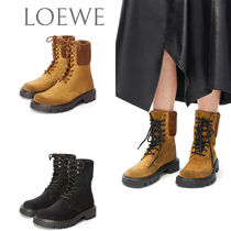 レディース＊LOEWE＊２色＊シエラ スエード アンクルブーツ ロゴ