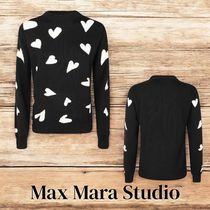 Max Mara Studio★ハート柄クルーネックニット