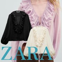 【ZARA】ZWコレクション フリルブラウス 8544/207