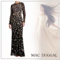 気品溢れる【MAC DUGGAL】イブニングドレス 花柄ビーズ 24AW