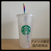 国内即発★北米Starbucksレインボーストローxリユーザブルカップ