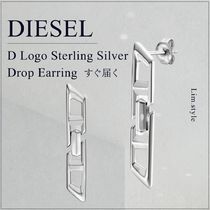 [すぐ届く]DIESEL Dロゴ ピアス スターリングシルバー