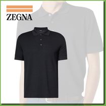 ■ZEGNA(ゼニア) コットンとシルクのポロシャツ