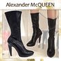 alexander mcqueen ショートブーツ・ブーティ 【24AW NEW】Alexander mcqueen/ ヒール アンクルブーツ / Black