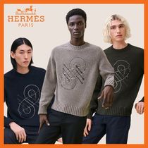 シンプルで上品♪【HERMES】 fouets & badines カシミヤニット