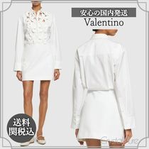 【Valentino】花 カットアウト コットン ミニワンピース 送関込