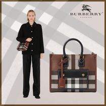 【Burberry】ミニ フレイヤ トート ダークバーチブラウン