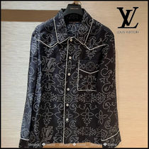 ◆【 LV 】プリントロングスリーブシルクパジャマオーバーシャツ