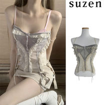 【suzen】Honoka Ribbon Lace Top