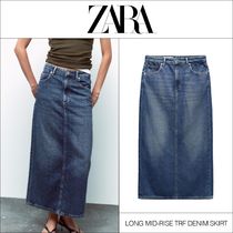 ZARA - LONG MID-RISE TRF DENIM SKIRT/ デニムスカート