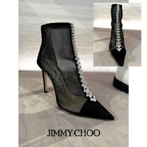 ゴージャス★Jimmy Choo BING100 クリスタル☆メッシュ ブーティ