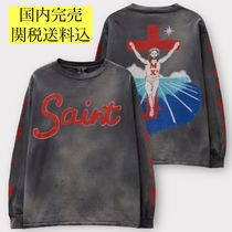 関税送料込【Saint Mxxxxxx】 セントマイケル 長袖 ロゴTシャツ