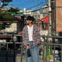 ASCLO ブラウス・シャツ ASCLO Maison Seoul Hood Check Shirt (2color)(10)