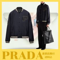 新作☆【PRADA】バッジ付きモヘアウールボンバージャケット