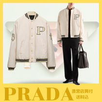 新作☆【PRADA】パッチ付きコットンボンバー