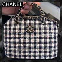 ☆24B ギンガムチェック☆ CHANEL スモール ショッピング バッグ