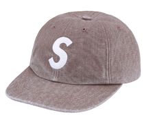 KHAKI【在庫あり】SUPREME 24FW PIGMENT S LOGO 6-PANEL CAP