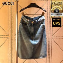 6万取引突破★UPS速達便利用！【GUCCI】723512_デニムスカート