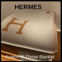 全3色★HERMES レア！1番人気のオレンジ色アバロンブランケット