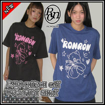 24AW新作【Ronron】EMBO KITSCH CAT OVER FIT T SHIRT 猫Tシャツ