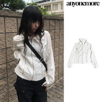 【Anyone more】Keeping Slim Biker Zip-up Jacket