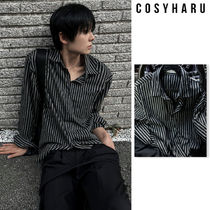 【COSYHARU】Oasis Stripe Satin Shirt