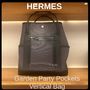 HERMES トートバッグ Hermes★2WAY機能＆収納抜群◎大人気のGarden Party縦型バッグ黒(5)