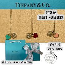 【Tiffany】ティファニーダブルハートタグペンダント　ダイヤ付