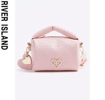 River Island キッズ 女児 ハート ロゴ トート ショルダーバッグ