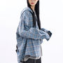 Raucohouse シャツ 【Raucohouse】Vlora check over hooded shirt(4)