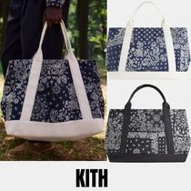 【KITH】 ペイズリー フロックナイロン トートバッグ