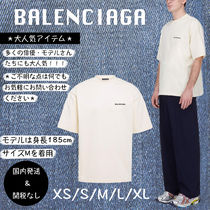 ＊人気＊ BALENCIAGA 　　ロゴコットン混ジャージーTシャツ