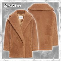 ◆MAX MARA 最新作◆襟付き ファー 長袖コート/Brown◆