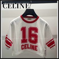 【CELINE】大人気！雑誌掲載 lady's クロップド丈 半袖 Tシャツ