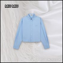 《MIU MIU》 ポプリン ローカット オーバーフィット シャツ