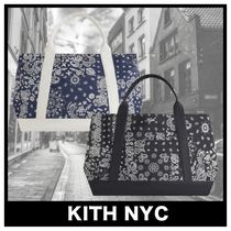 KITH NYC★ 軽量ポケット付 ペイズリー柄 ナイロン トートバッグ