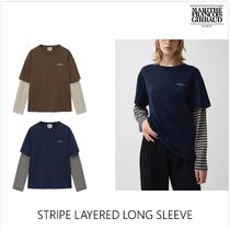 [MARITHE]STRIPE LAYERED ロングスリーブ★新作・24AW★人気★