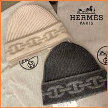 《オシャレに★》HERMES ニットキャップ シェーヌダンクル 2色