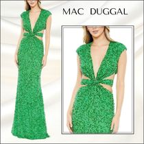 関税送料込【MAC DUGGAL】ロング ドレス スパンコール グリーン