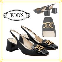 TOD’Sトッズ　ケイト パテントレザースリングバックパンプス