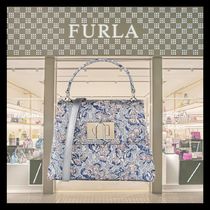 【関税込】FURLA 1927 ジャガード ミニ トップハンドルバッグ