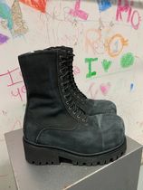 【BALENCIAGA】STOMPER ブーティー 編上げ ロゴ ラウンドトゥ