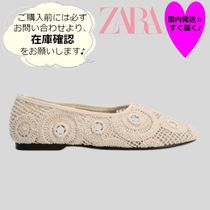 すぐ届く☆ZARA  ミラーディテール メッシュ バレリーナシューズ