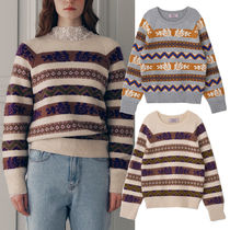 ROLAROLA★大人気★CASHMERE WOOL BLENDED JACQUARD KNIT