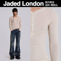 大人気！Jaded London★Oatmeal Haze Henley Tシャツ