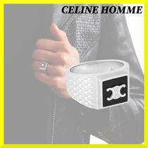 CELINE HOMME☆関税込☆シルバーオニキスシグネットリング