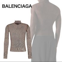 【BALENCIAGA】タトゥーメッシュタートルネックトップ