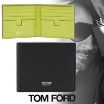 TOM FORD ロゴ グレインレザー 折りたたみ財布 バイカラー