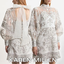 【Karen Millen】シフォン バックリボン ワンピース《国内発》