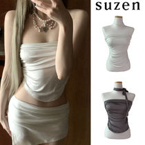 【suzen】Alien Satin Scarf Top